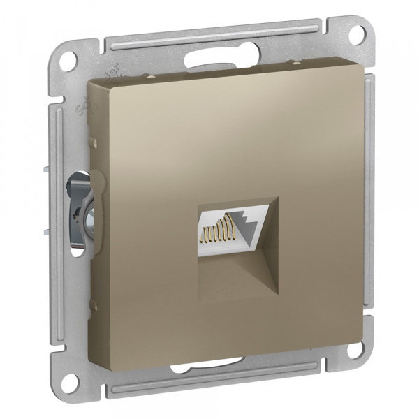 Розетка комп. AtlasDesign RJ45 кат.5E мех. шампань