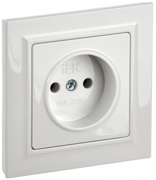 BRITE Роз. без з/к/ш 10А в сб. РСР10-1-0-БрБ бел. IEK