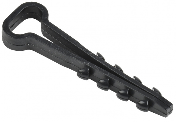 Дюбель хомут 5х8мм нейлон черный (100шт) IEK