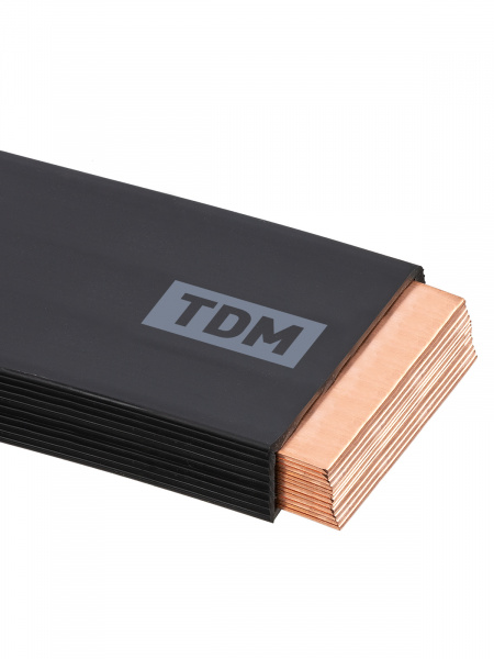 Шина медная гибкая изолированная ШМГ 5х(32х1), 2м, TDM