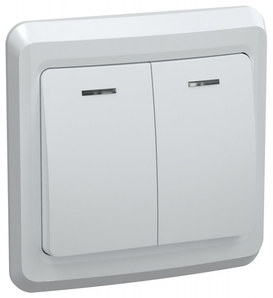 VEGA Выключ. 2-кл. с инд. 10А ВС10-2-1-ВБ бел. IEK