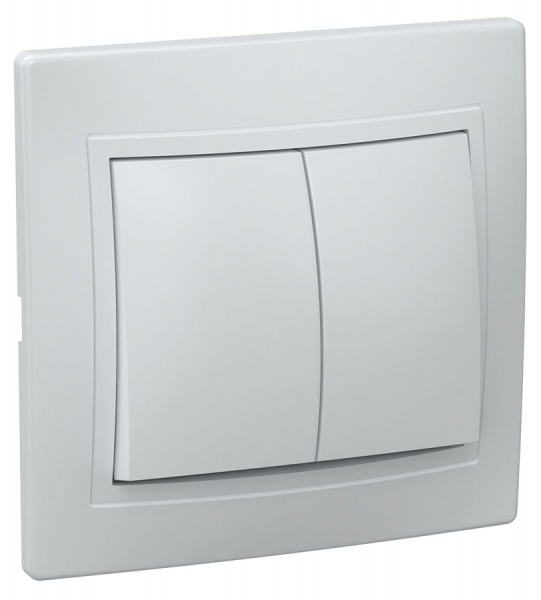 KVARTA Выключ. 2-кл. 10А ВС10-2-0-КБ бел. IEK