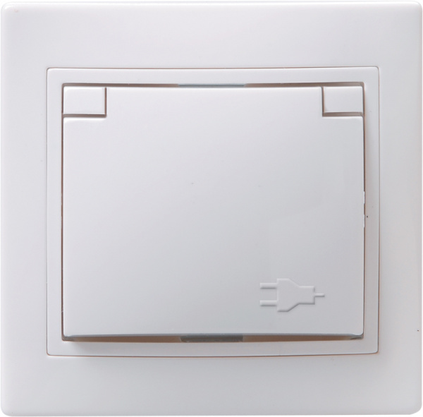 KVARTA Роз. 1-мест. с з/к/ш/кр 16А РСбш10-3-КБ бел. IEK