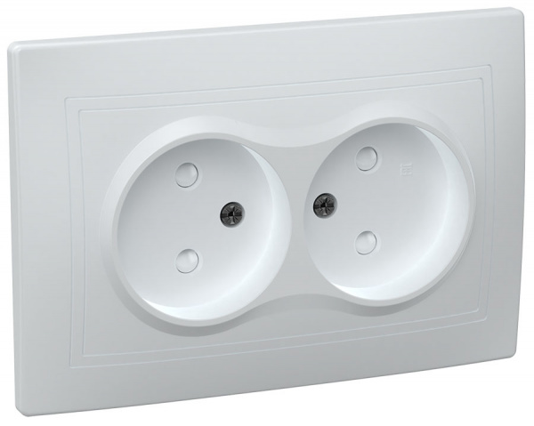 KVARTA Роз. 2-мест. без з/к с з/ш 10А РСш12-2-КБ бел. IEK