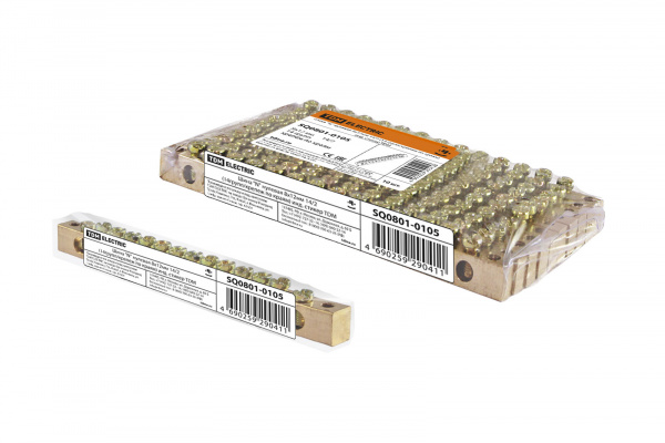 Шина "N" нулевая 6х9мм на двух угл. изоляторах 6 групп TDM