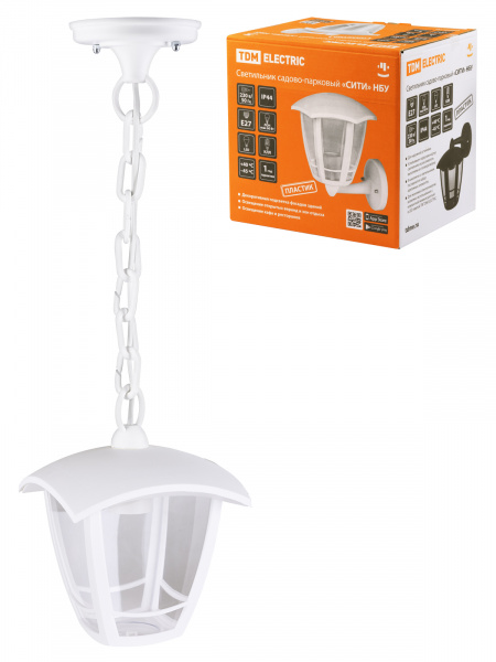 Светильник садово-парковый "СИТИ" НСУ 07-60-001 У1 4-х гранник подвесной белый TDM