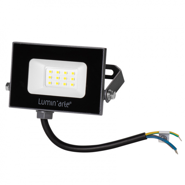 Светодиодный прожектор Luminarte LFL-10W/05 10Вт 5700К IP65 800лм черный 111*98*21 1/100