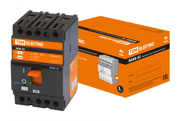 Автоматический выключатель ВА88-32 3Р 125А 25кА TDM