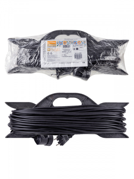 Удлинитель-шнур на рамке силовой народный ПВС 2200 Вт б/з, 10м, штепс. гнездо