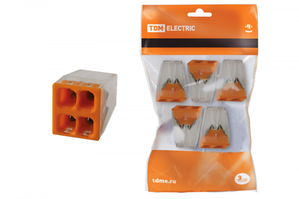 Клемма строительно-монтажная КБМ-2273-244 (2,5мм2) с пастой (5 шт/упак) TDM