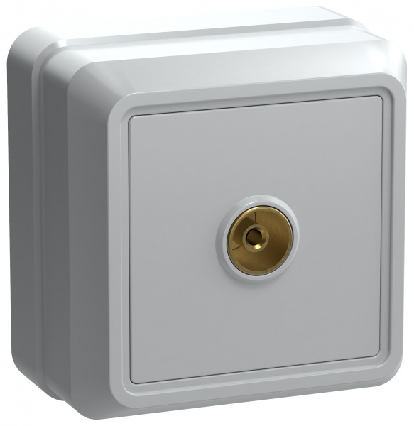 OKTAVA Роз. 1-мест. TV о/у РТВ20-ОБ бел. IEK