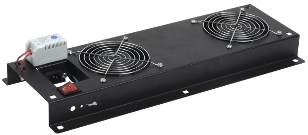 ITK Панель вент. с выкл. и терм. 2 вент. без каб. пит. чер.