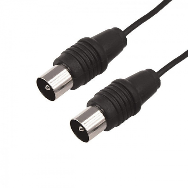 Шнур ТВ гнездо - ТВ штекер, длина 1,5 метра, черный REXANT