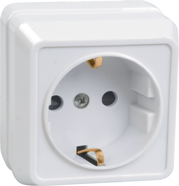 OKTAVA Роз. 1-мест. с з/к о/у 16А РС20-3-ОБ бел. IEK