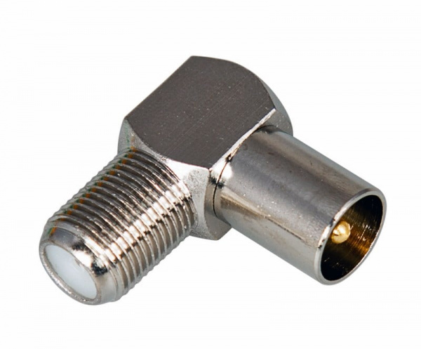 Переходник угловой (гнездо F - штекер TV) для подключения ТВ PROconnect