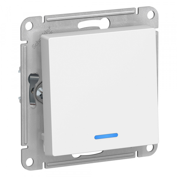 Выключатель 1-кл. AtlasDesign 10А IP20 (сх.1а) с подсв. мех. бел.