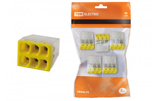 Клемма строительно-монтажная КБМ-2273-246 (2,5мм2) с пастой (5 шт/упак) TDM