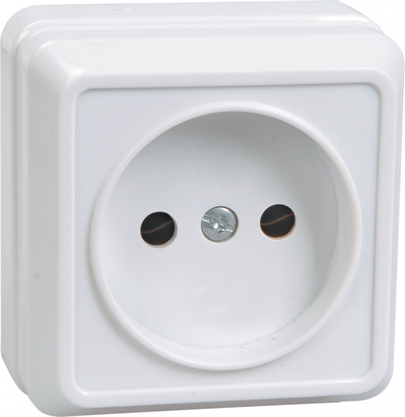 OKTAVA Роз. 1-мест. без з/к о/у 10А РС20-2-ОБ бел. IEK