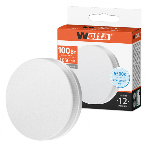Светодиодная лампа WOLTA 25W75R12GX53 12Вт 6500K GX53