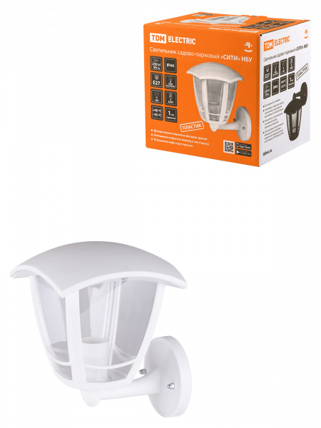Светильник садово-парковый "СИТИ" НБУ 07-60-001 У1 4-х гранник настенный вверх белый TDM