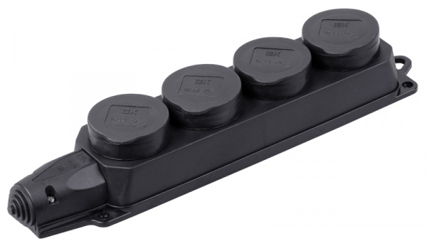 РБ34-1-0м Розетка (колодка) четырехместная с защитными крышками ОМЕГА IP44