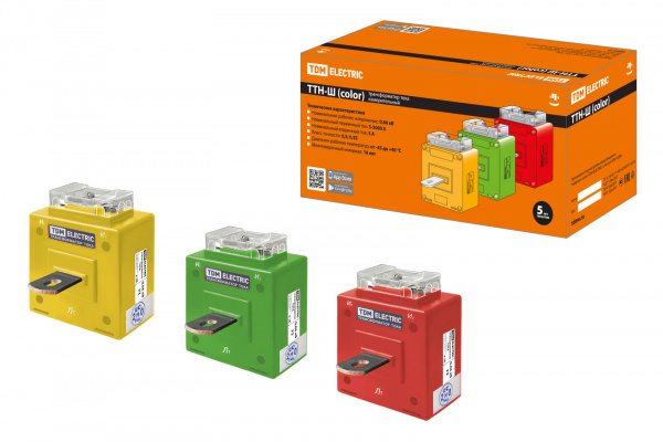 Трансформатор тока измерительный ТТН-Ш 400/5- 5VA/0,5-Р (3 шт., color) TDM