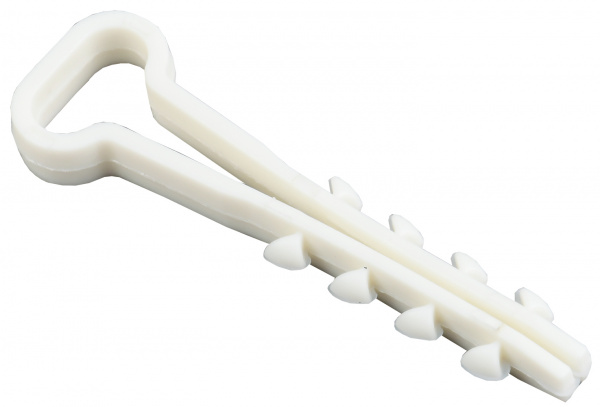 Дюбель хомут 5х8мм нейлон белый (100шт) IEK