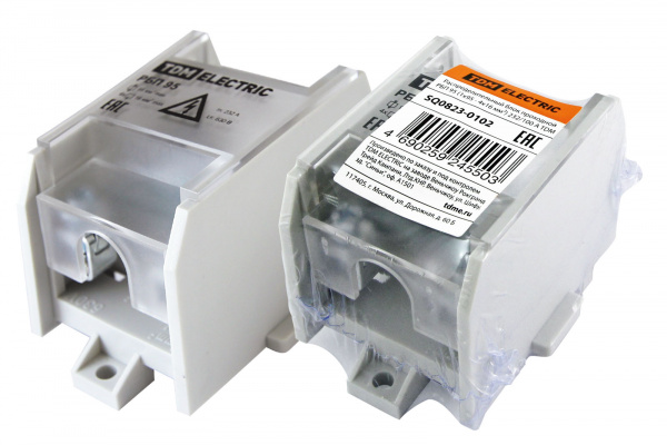 Блок распределительный проходной РБП 95 (1х95 - 4х16 мм2) 232/100 А TDM